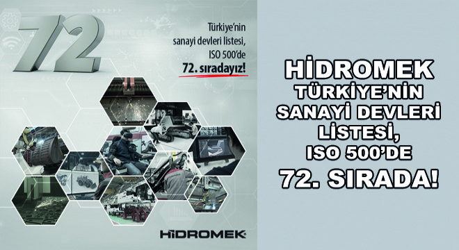 HİDROMEK ISO 500'DE 72. Sırada!