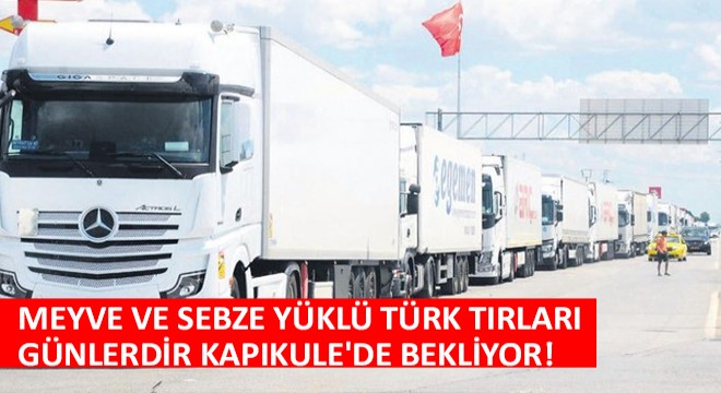 Meyve ve Sebze Yüklü Türk Tırları Günlerdir Kapıkule'de Bekliyor!