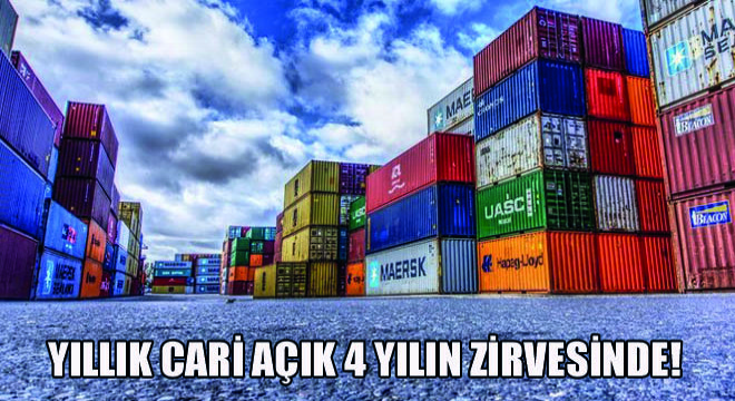 Yıllık Cari Açık 4 Yılın Zirvesinde!